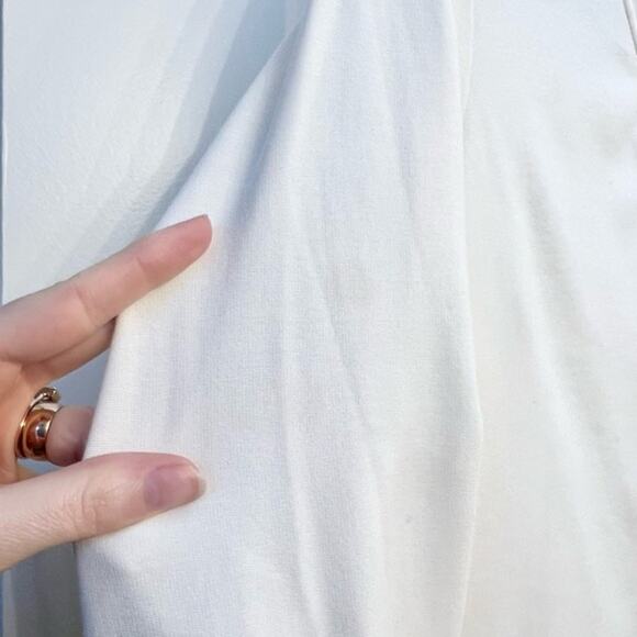 Athleta Eastbound Half Zip Sweatshirt XS Women's White Zip-Up Top - Picture 4 of 13